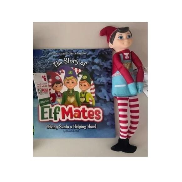 NEW Elf On The Shelf Elf Mates with Book & Shirt Clothing Outfit - Picture 1 of 2